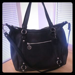 COACH ALEXANDRA BLACK PEBBLE LEATHER  G1193-F17566